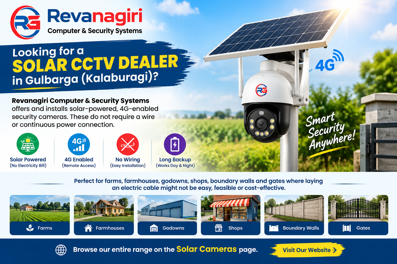 Solar CCTV Camera Dealer in Gulbarga (Kalaburagi) — Price & Installation