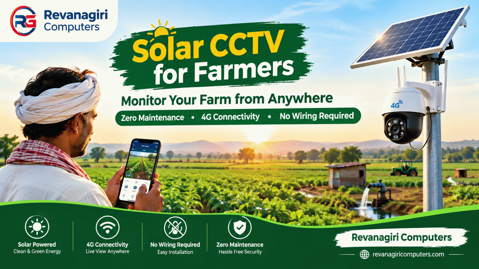 Solar CCTV for Farmers — Monitor Your Farm from Anywhere, Zero Maintenance