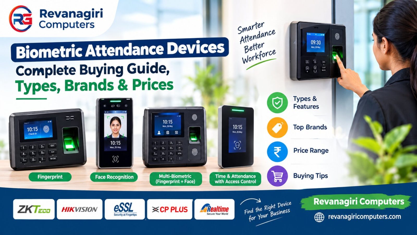 Biometric Attendance Devices — Complete Buying Guide, Types, Brands & Prices