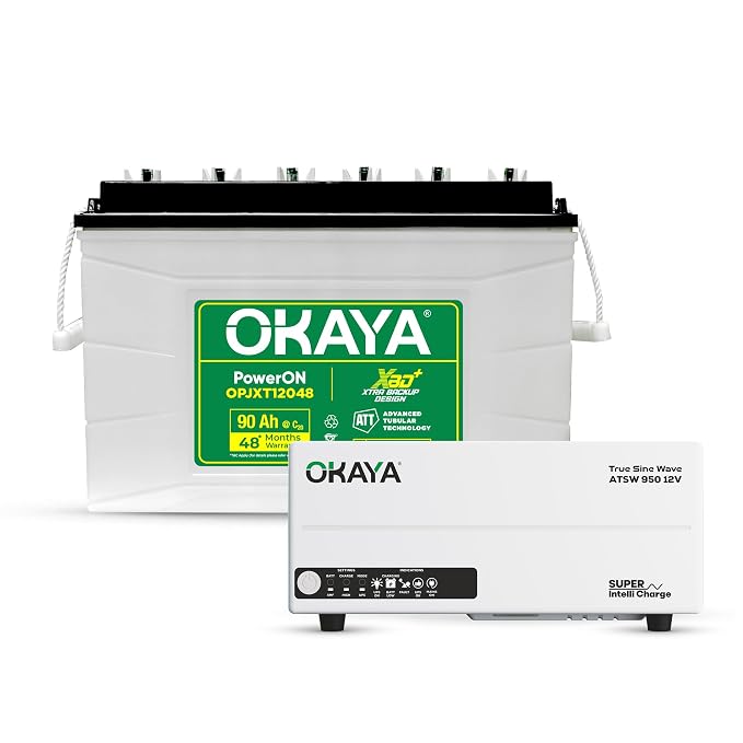 Okaya Inverter with Battery Combo for Home,Office & Shops