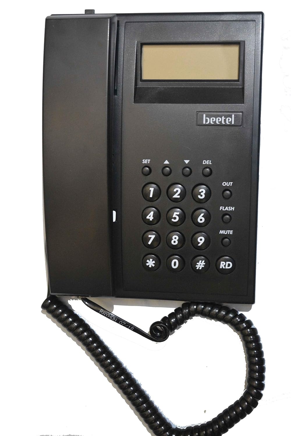 Beetel C51 Landline Phone (Black) Corded Landline Phone with Answering Machine (Black)