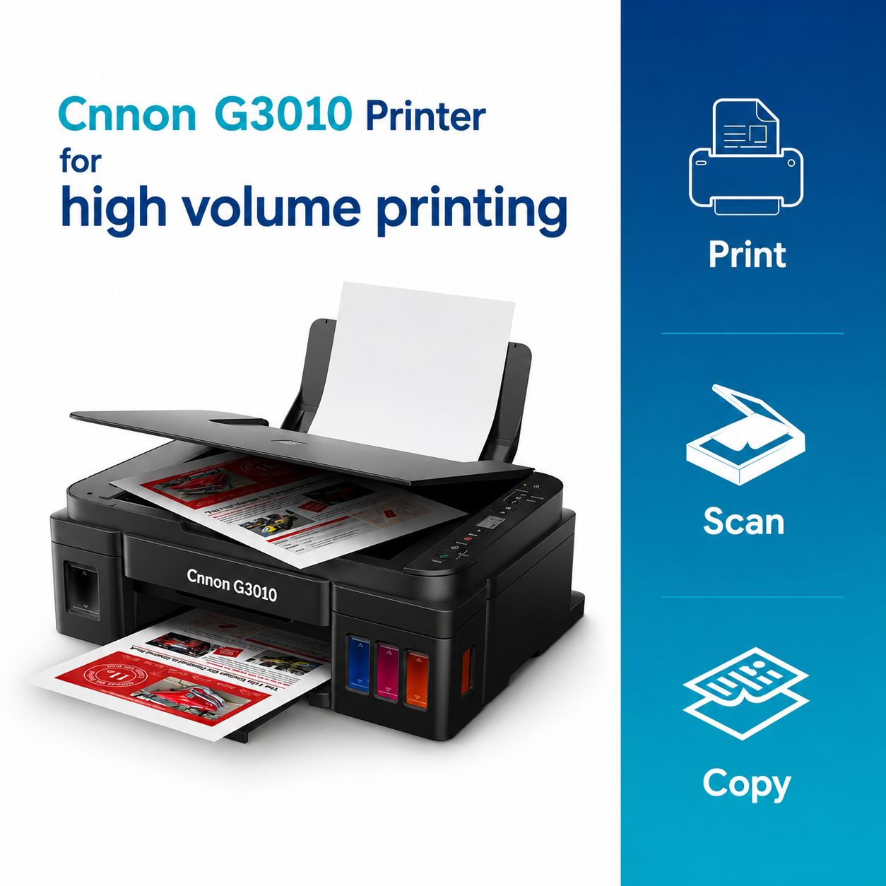 Canon G3010 Wireless All-in-One Ink Tank Printer – Print, Scan & Copy photo 2