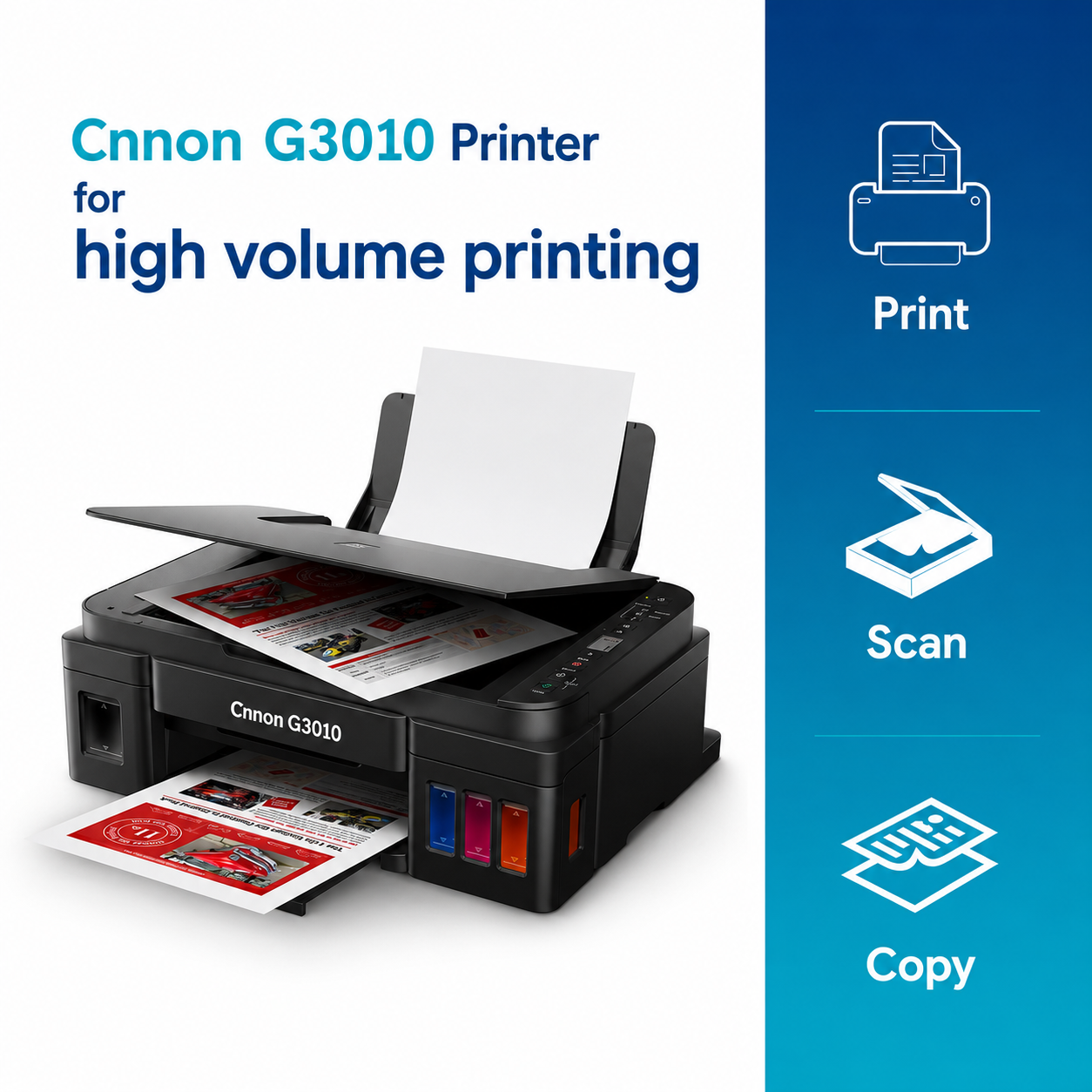 Canon G3010 Wireless All-in-One Ink Tank Printer – Print, Scan & Copy photo 2