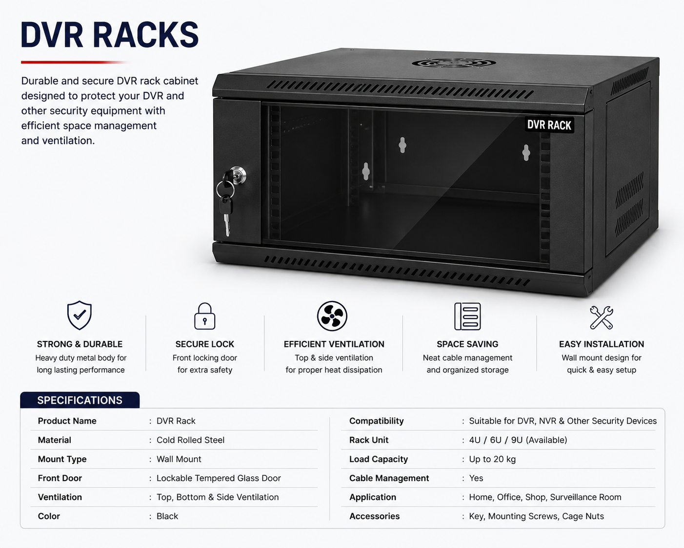 DVR Security Rack Cabinet
