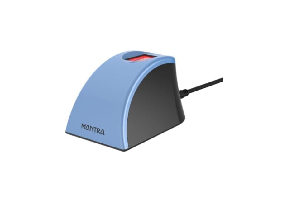 Mantra MFS110 L1 | Biometric Fingerprint USB Scanner | with C Type OTG | Latest Version with RD Services | (Metallic Blue). photo 3